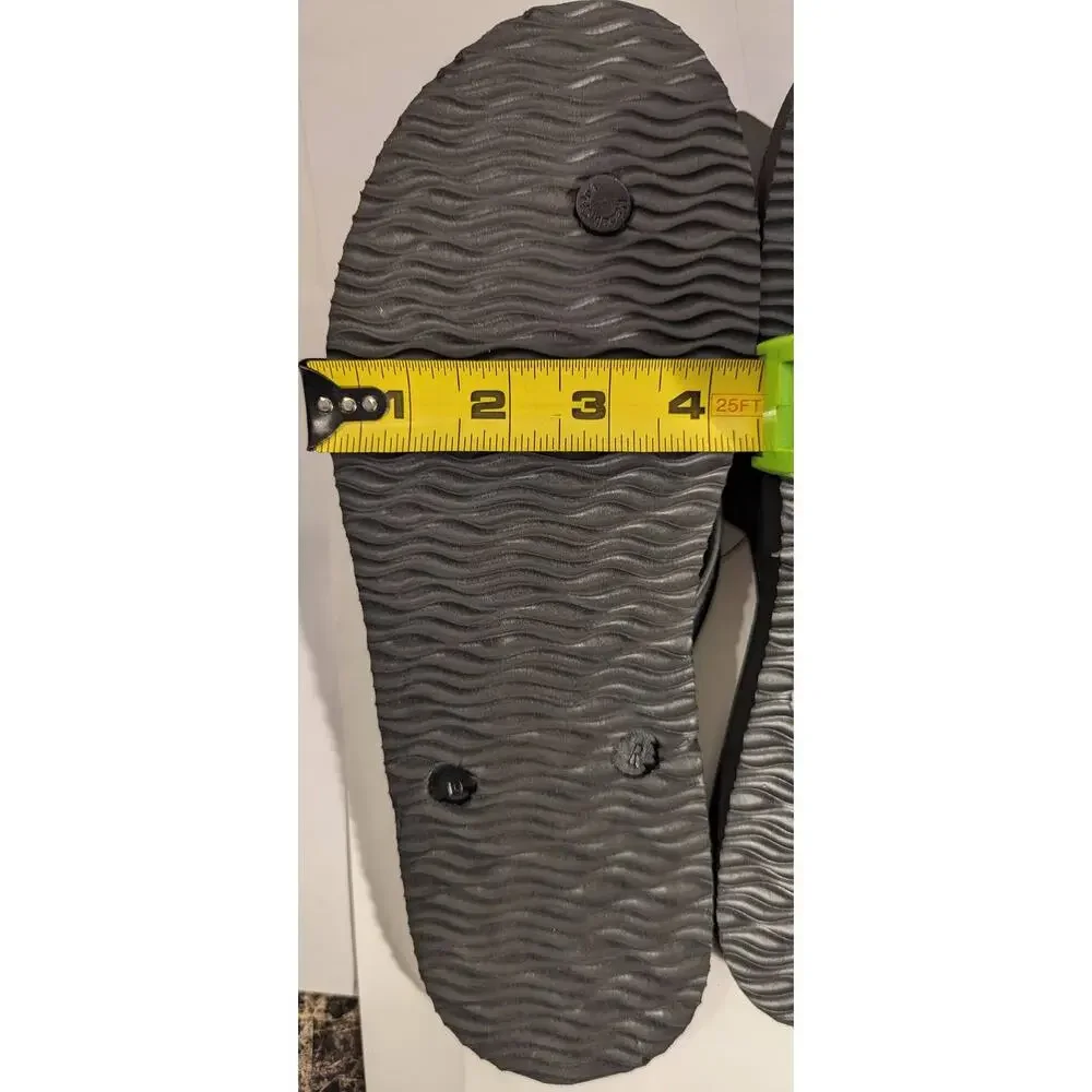 Hurley Mens Flip Flops Thong Sandals Black Gray Size 10 NWT Shoes